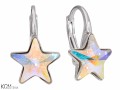 Opalizujące kolczyki angielskie gwiazdy, gwiazdki, kryształ Swarovski® gwiazda, srebro 925