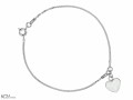 Bransoletka łańcuszek pastelowo zielone serce, serduszko, kryształ Swarovski®, srebro 925