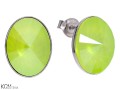 Zielone kolczyki sztyfty owale, kryształ Swarovski® owal, srebro 925