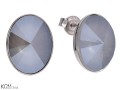 Szare kolczyki sztyfty owale, kryształ Swarovski® owal, srebro 925
