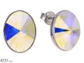Opalizujące kolczyki sztyfty owale, kryształ Swarovski® owal, srebro 925