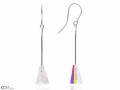 Opalizujące wiszące kolczyki, kryształy na łańcuszku, srebro 925, kryształy Swarovski®