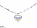 Opalizujący naszyjnik serce, srebro 925, kryształ Swarovski®