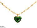 naszyjnik serce serduszko pozlacane zielone green heart necklace.jpg
