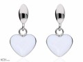 Pastelowe niebieskie wiszące kolczyki z sercem, srebro 925, kryształy Swarovski® serce