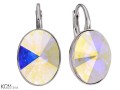 Opalizujące kolczyki owale, kryształ Swarovski® owal, srebro 925