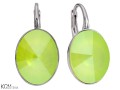 Zielone kolczyki owale, kryształ Swarovski® owal, srebro 925