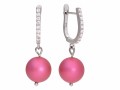 Różowe kolczyki z cyrkoniami i perełkami Swarovski®