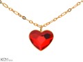 naszyjnik serce serduszko pozlacane srebrne duze czerwone red heart necklace.jpg