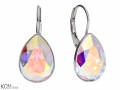 Opalizujące kolczyki angielskie krople, kryształ Swarovski® kropla, srebro 925