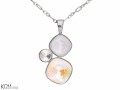 Jasny wisiorek trzy kryształy, srebro 925, kryształ Swarovski®