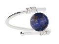 Srebrny pierścionek z niebieskim, naturalnym lapisem
