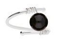 Srebrny pierścionek z naturalnym czarnym onyksem