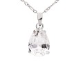 Biały wisiorek kryształowa łezka, kropelka, srebro 925, kryształ Swarovski®