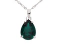 Zielony wisiorek kryształowa łezka, kropelka, srebro 925, kryształ Swarovski®