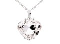 Biały wisiorek kryształowa kropelka, wachlarz, srebro 925, kryształ Swarovski®