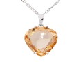 Beżowy wisiorek kryształowa kropelka, wachlarz, srebro 925, kryształ Swarovski®