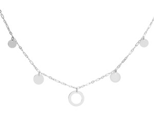 Srebrny naszyjnik okrągłe blaszki, srebro 925