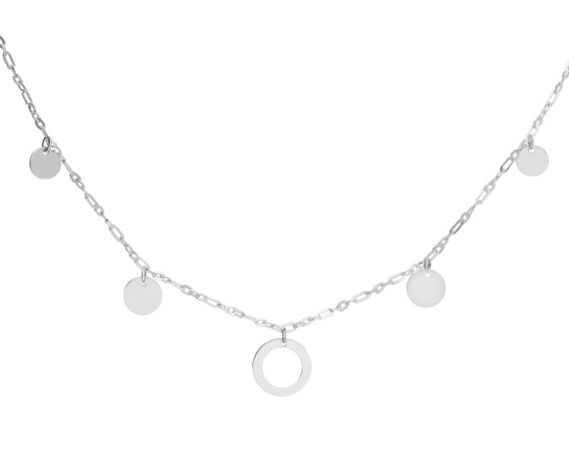 Srebrny naszyjnik okrągłe blaszki, srebro 925