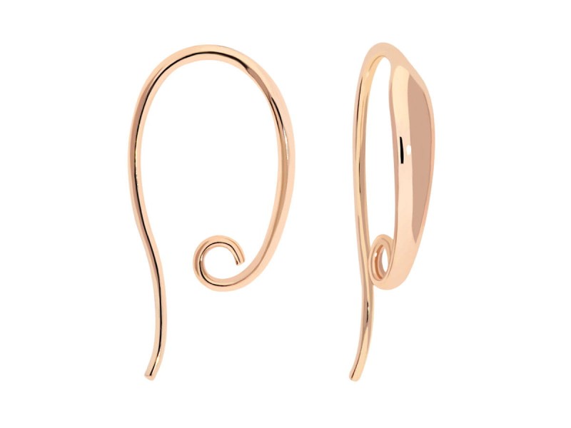 Złoty bigiel otwarty, kolczyk haczyk, z haczykiem kh34, złoto próba 333