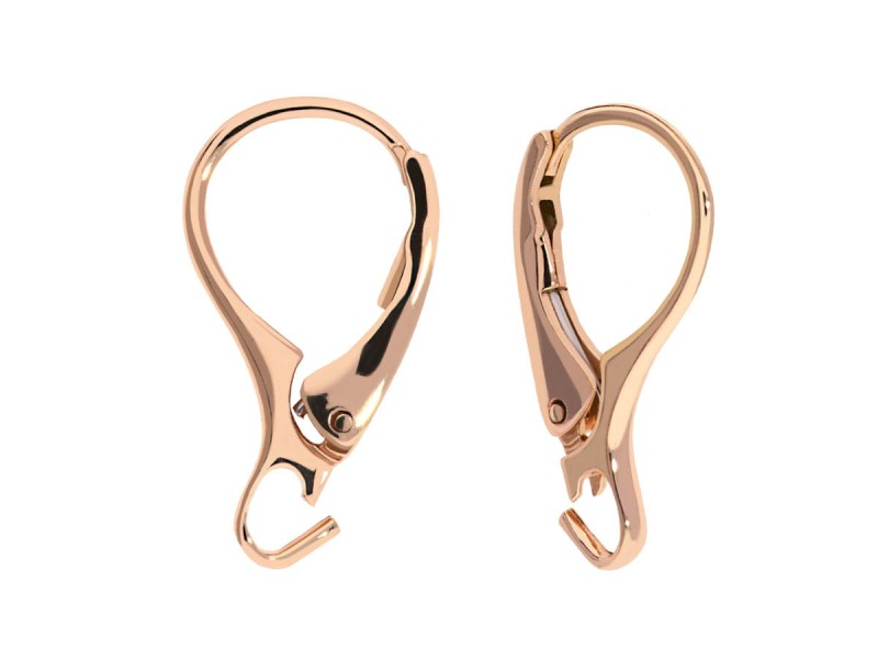 Złoty kolczyk angielski, bigiel leverback kz777, złoto próba 333