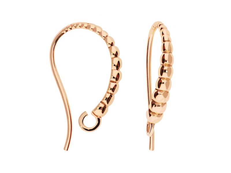 Złoty bigiel otwarty, kolczyk haczyk, z haczykiem kh002, złoto próba 585