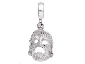 Silver mask pendant, silver 925