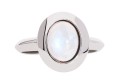 Srebrny pierścionek z naturalnym kamieniem księżycowym (moonstone)