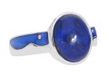 Srebrny pierścionek z emalią i naturalnym kamieniem lapis lazuli, srebro 925, lapis lazuli