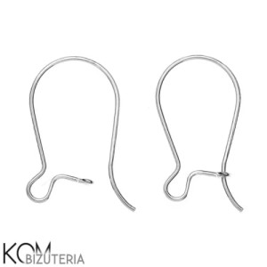 Srebrny bigiel, haczyk z drutu, zamknięty 20x11mm kh5
