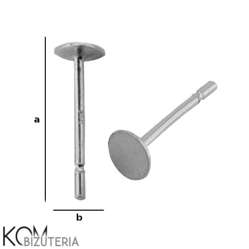 KH6 rozmiar stecker sztyft kolczyk srebro kom bizuteria