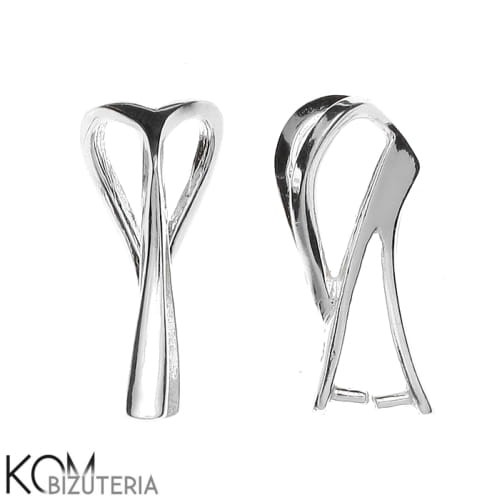 w17 krawatka zawieszka srebro naszyjnik swarovski wisiorek kom bizuteria