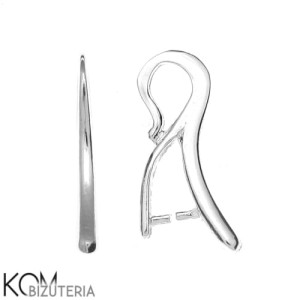 Srebrna krawatka, zawieszka zaciskowa 17x8 mm w25