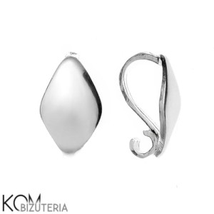 Srebrna krawatka, zawieszka z haczykiem 11x6mm w14