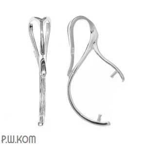 Srebrna krawatka, zawieszka zaciskowa 30x6mm do perełek 15 mm w31