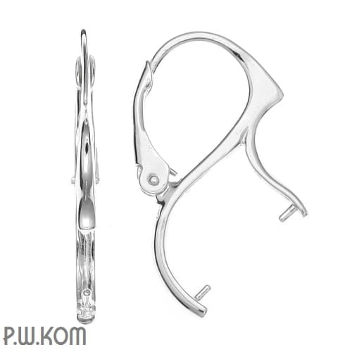 KZ2610 metalowy posrebrzany bigiel (kolczyk) zamknięty