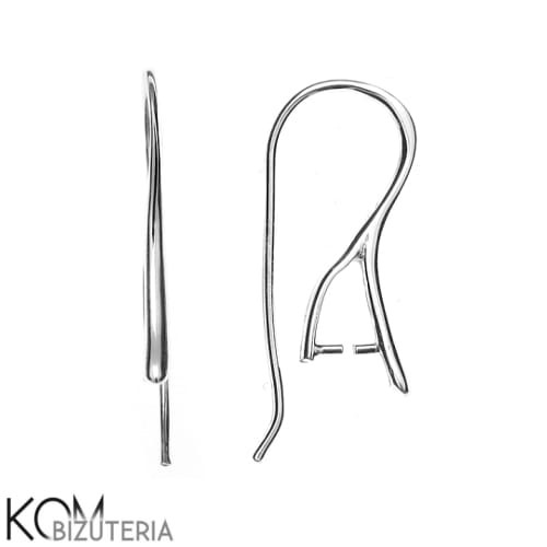 kz15 metalowy posrebrzany bigiel (kolczyk) otwarty