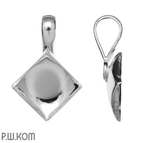 W38 krawatka zawieszka metal rodowany