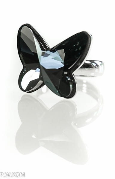 pierścionek swarovski srebro motyl silver night