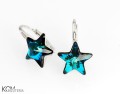 srebro kolczyki crystal bermuda blue gwiazda  swarovski