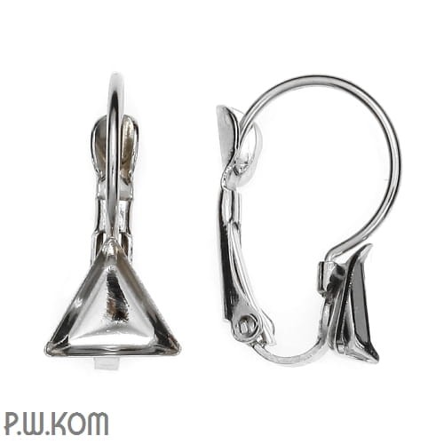 KZ49 metalowy posrebrzany bigiel (kolczyk) zamknięty