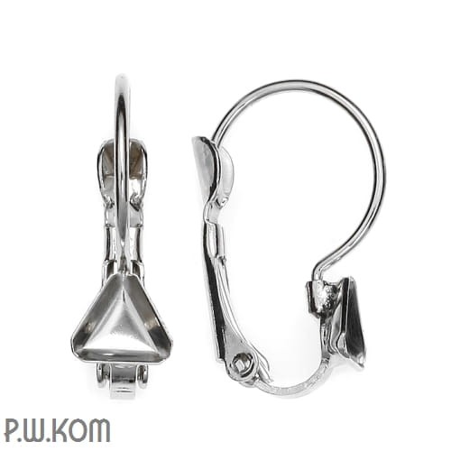 KZ50 metalowy posrebrzany bigiel (kolczyk) zamknięty