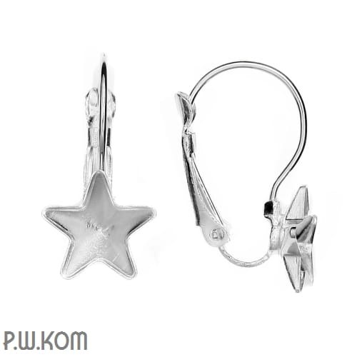 KZ60 metalowy posrebrzany bigiel (kolczyk) zamknięty