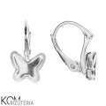 KZ62 swarovski motyl leverback kolczyk butterfly leaverback angielski srebrny bigiel kom bizuteria
