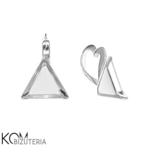 Srebrna zawieszka z miseczką do kryształów kostka, cube 4841 8mm w43