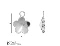 w46 rozmiar flower kwiat krawatka zawieszka srebro naszyjnik swarovski wisiorek kom bizuteria