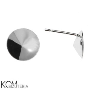 Srebrny kolczyk sztyft z okrągłą, wklęsłą miseczką 1122 rivoli 10mm kh8