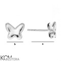 KH18 rozmiar swarovski butterfly sztyft kolczyk srebro kom bizuteria