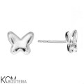 KH18 swarovski motyl sztyft kolczyk srebro kom bizuteria