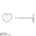 KH24 swarovski serce sztyft kolczyk srebro kom bizuteria